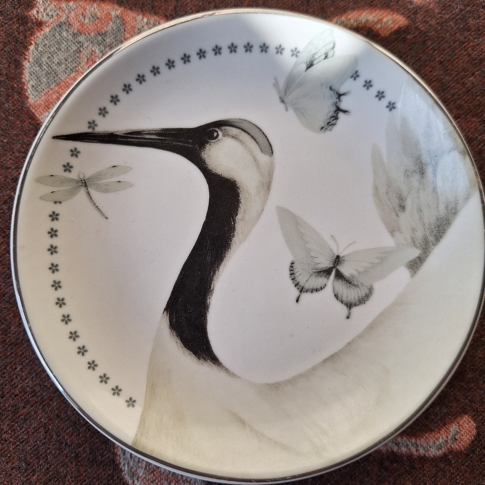 Zara Home Bird and Butterfly Porcelain Ring Dish